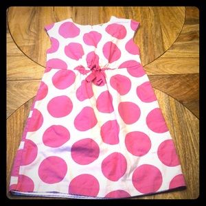 Osh Kosh Girls large mod polka dot lined dress Sz7